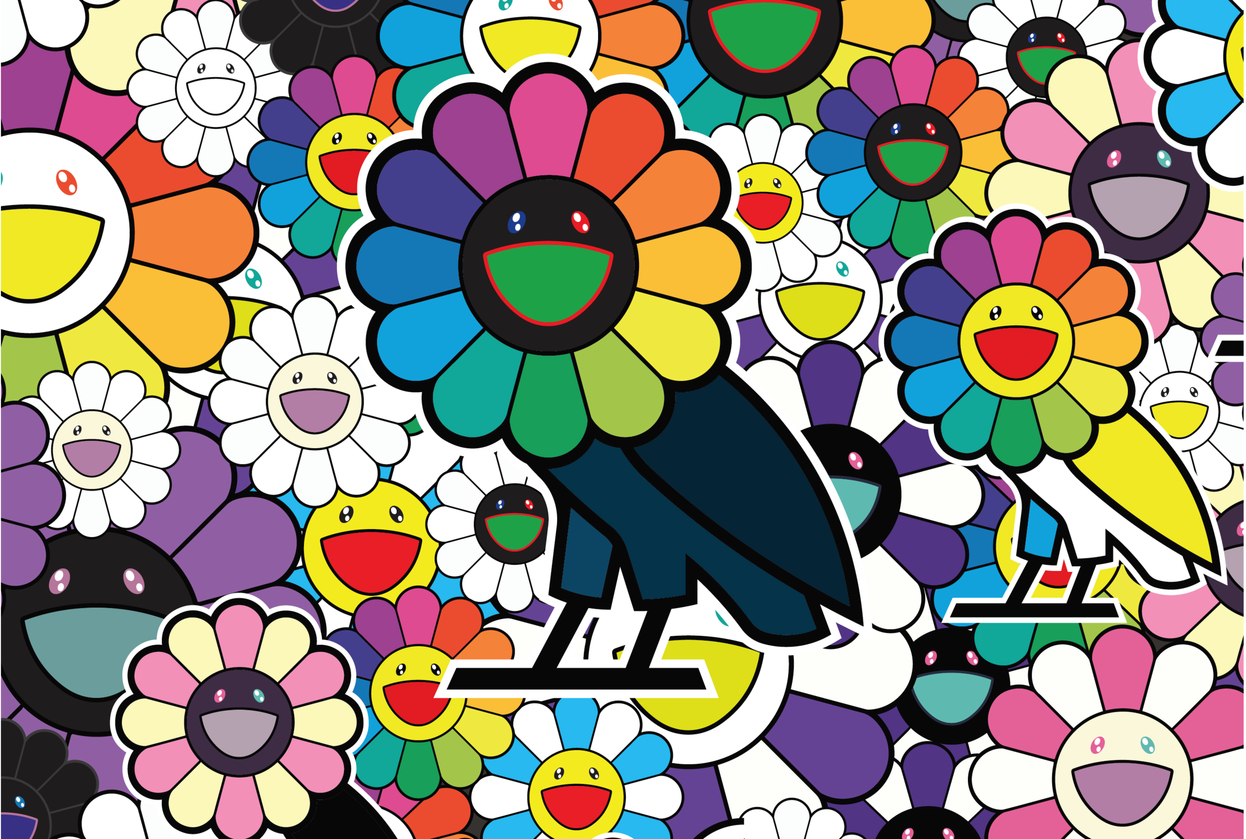 Premium AI Image  Sea waves in the Takashi Murakami style vibrant with  green and gold hues GENERATE AI