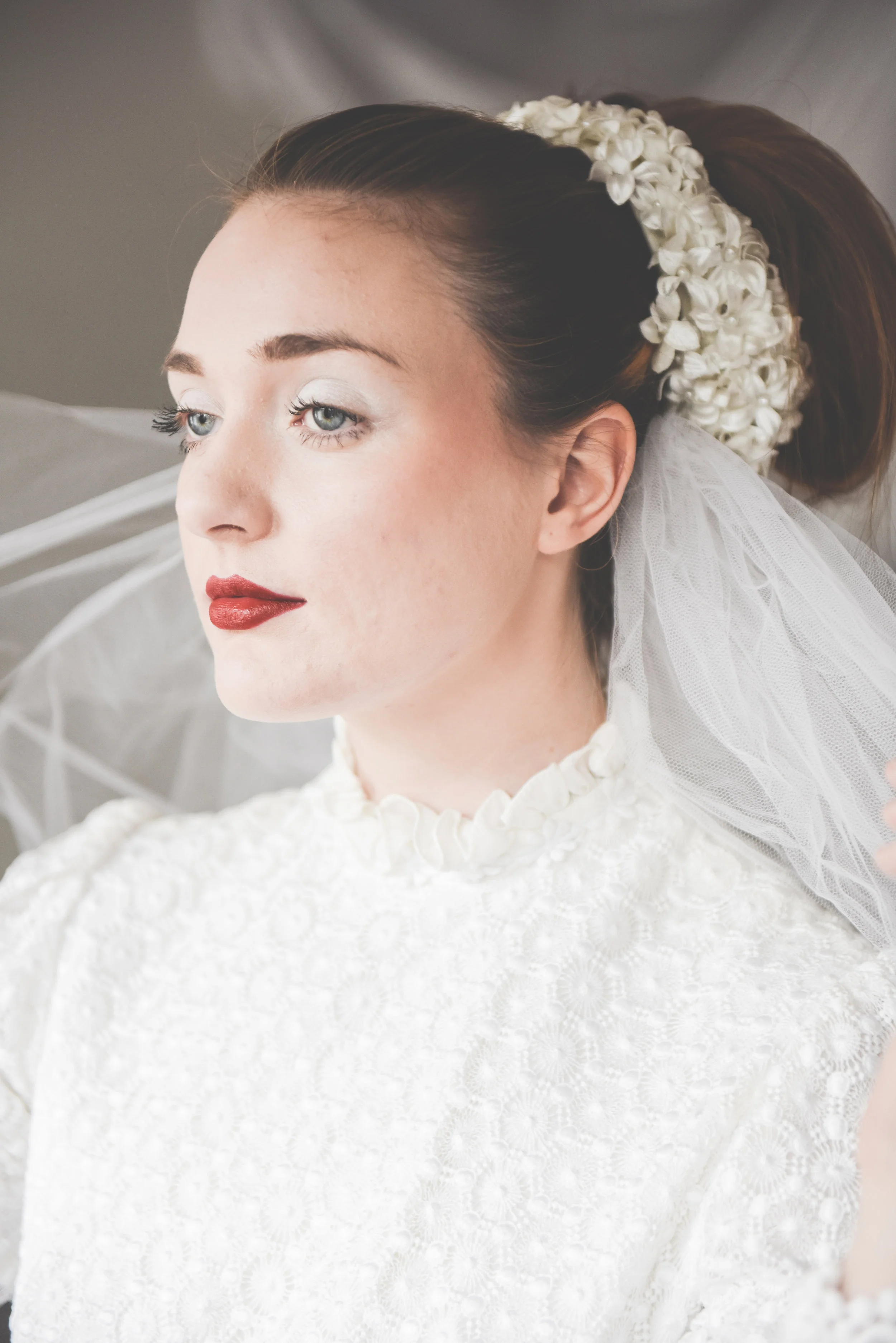 V for victoriana: SHOP ON ASOS The high neckline is all the rage for 2018 wedding, don't you know? This 70s 'Emenson' gown is ticking all the boxes Size 10 -12. £195 .