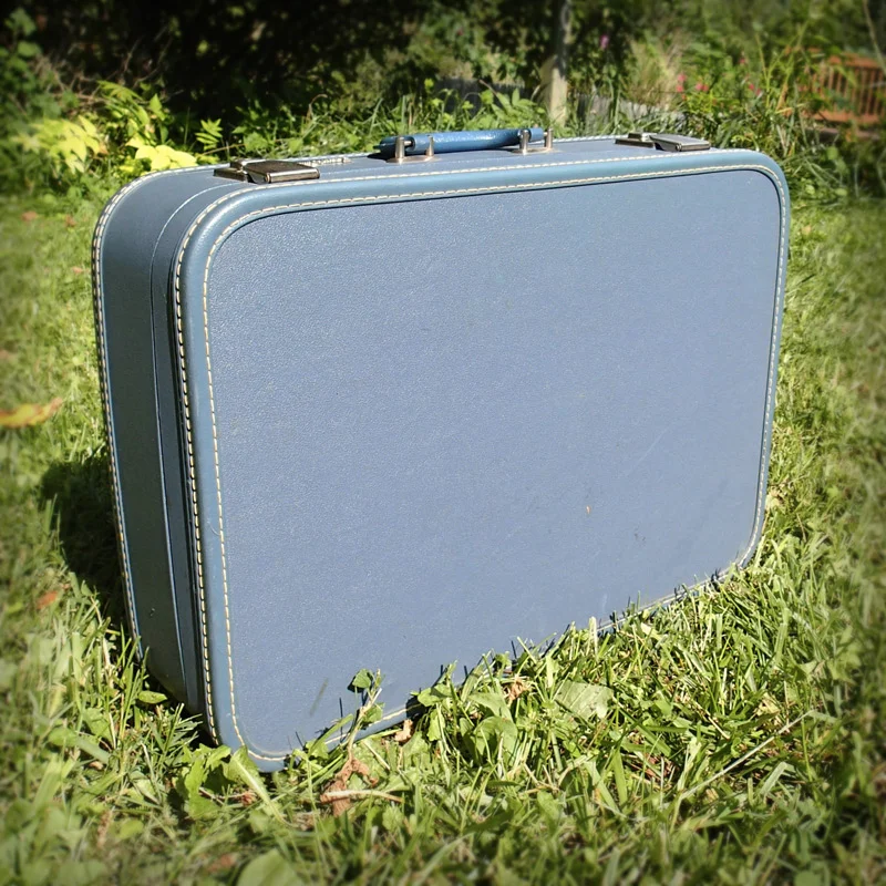 Plain Blue Suitcase