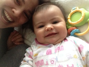 Jaci with baby Madison born at Beth Israel in Manhattan