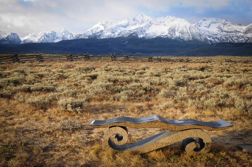 Telly Evan's Memorial Bench in Stanley, ID