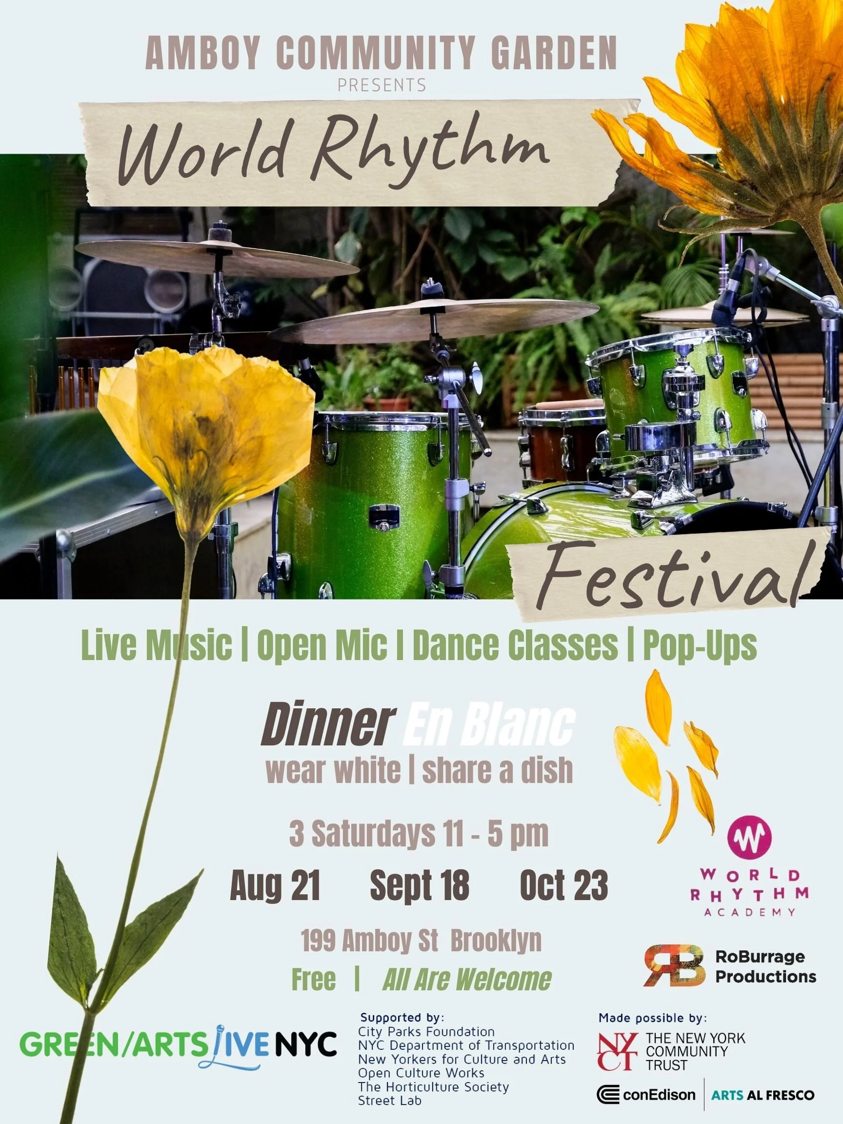 World Rhythm Festival at Amboy Community Garden
