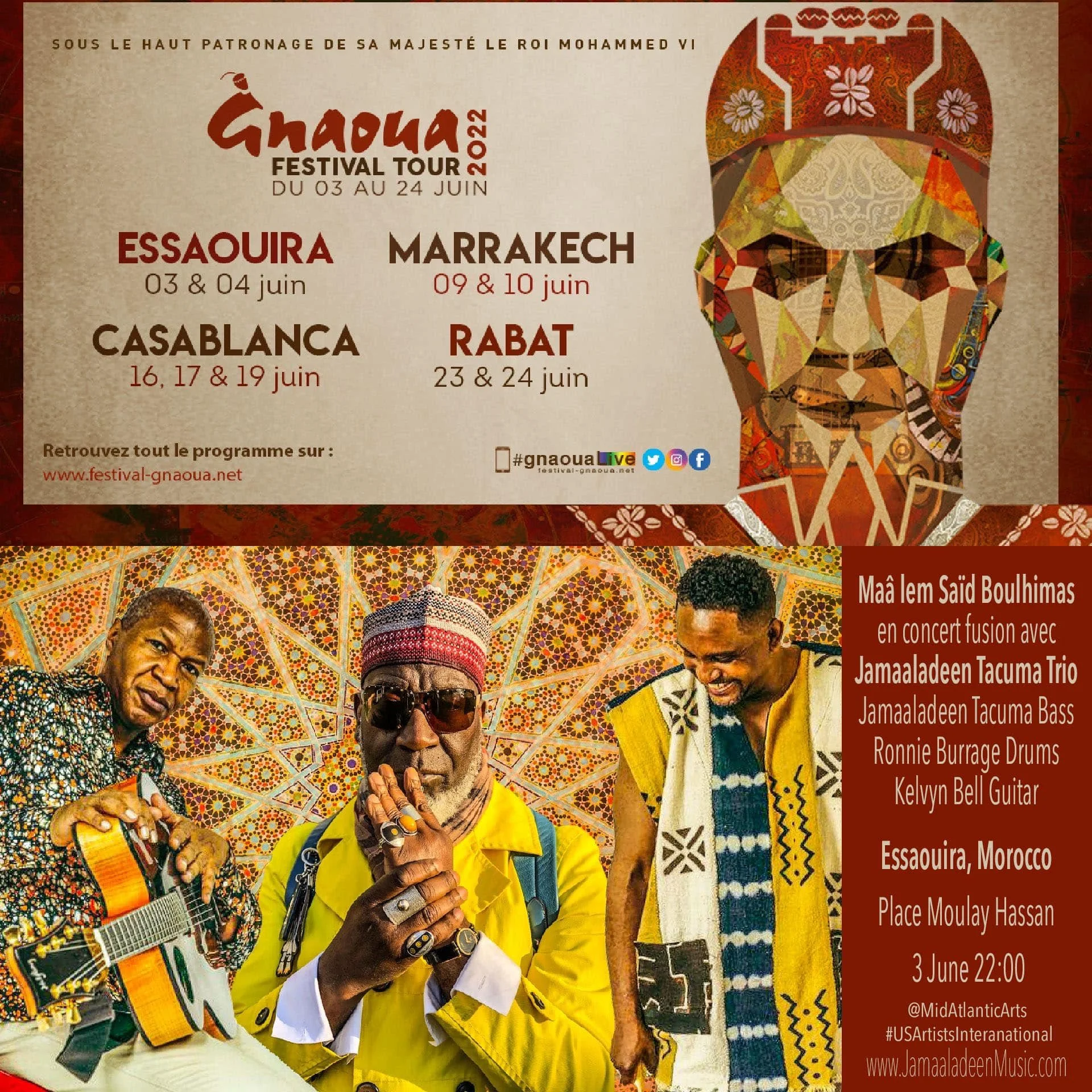 Gnaoua Festival Tour - Jamaaladeen Tacuma Trio