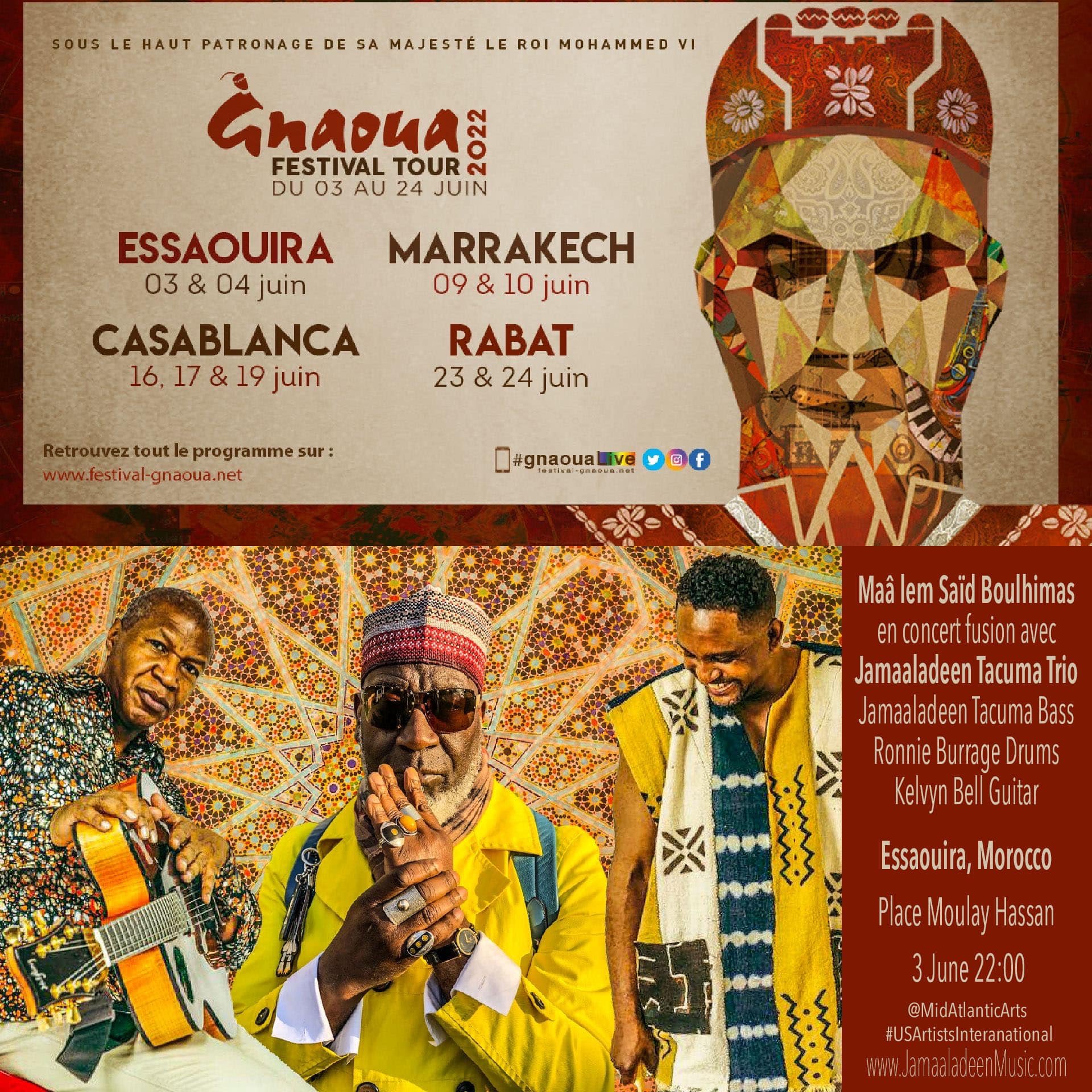 Gnaoua Festival Tour - Jamaaladeen Tacuma Trio