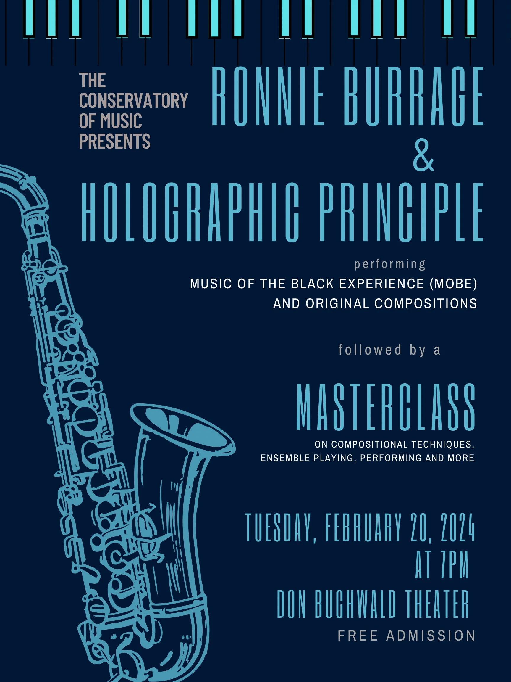 Ronnie Burrage &amp; Holographic Principle Concert/Masterclass Brooklyn College