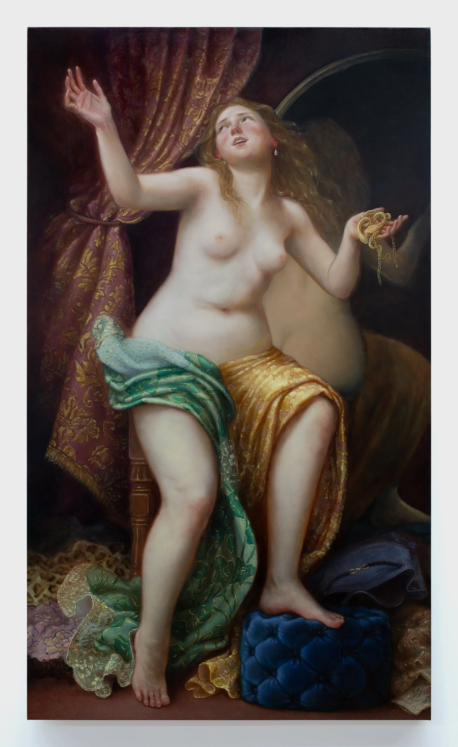    Surrender , 2025  Oil on canvas 60 × 35 inches 