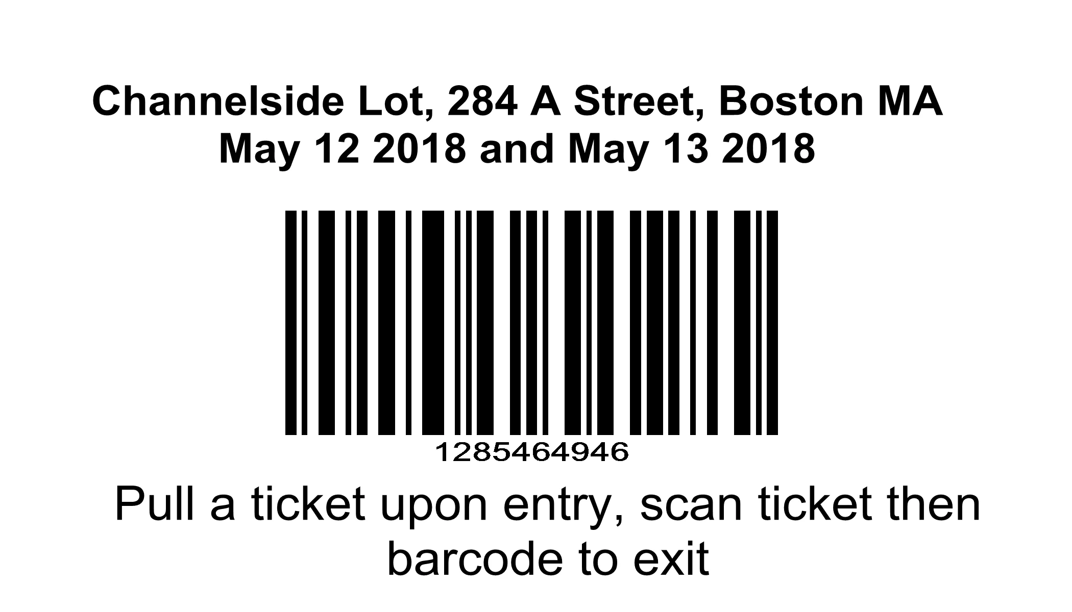 Use this barcode as directed above to validate your parking in the Channelside Parking Lot for the event. You may arrive to park as early as 11:30, and must exit the lot by 10pm (so feel free to check out Fort Point's fabulous restaurants after you visit the studios!) Enter the lot from Binford Street near the Fort Point Channel.