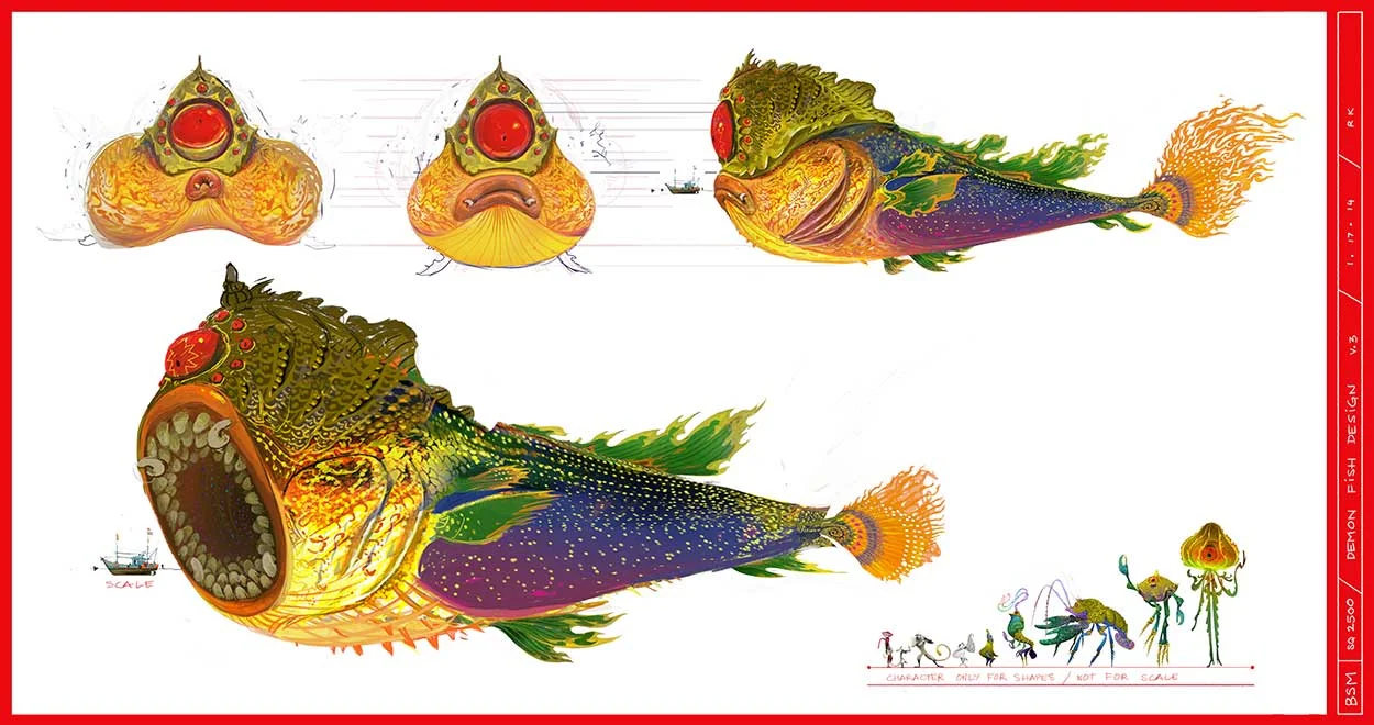 monkeys /demon fish