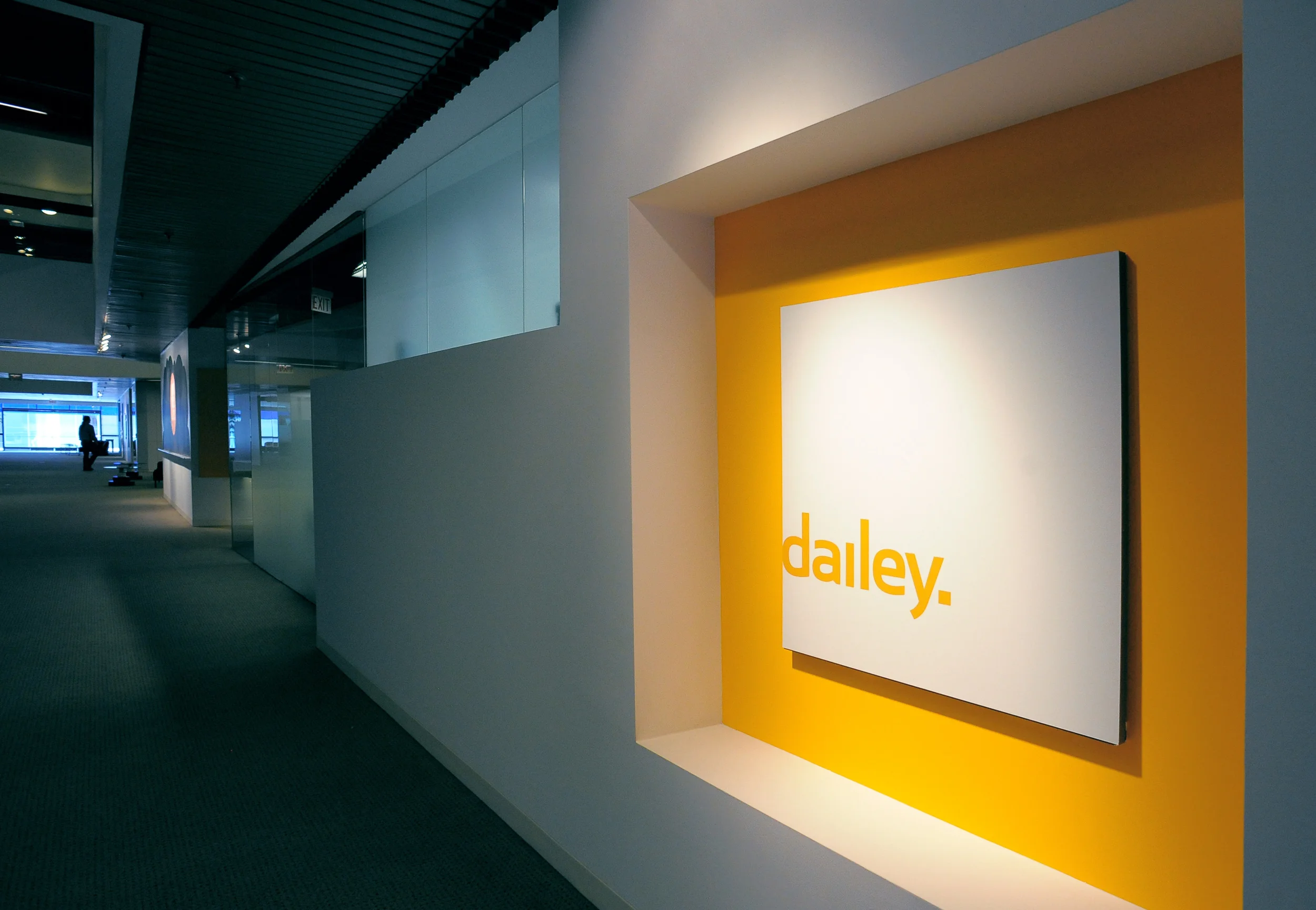 Branding at north entrance.