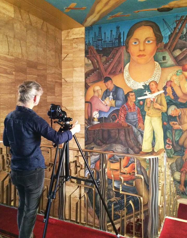 Documenting a Diego Rivera Mural at the Historic San Francisco Stock Exchange Building for OMCA + SFMoMA