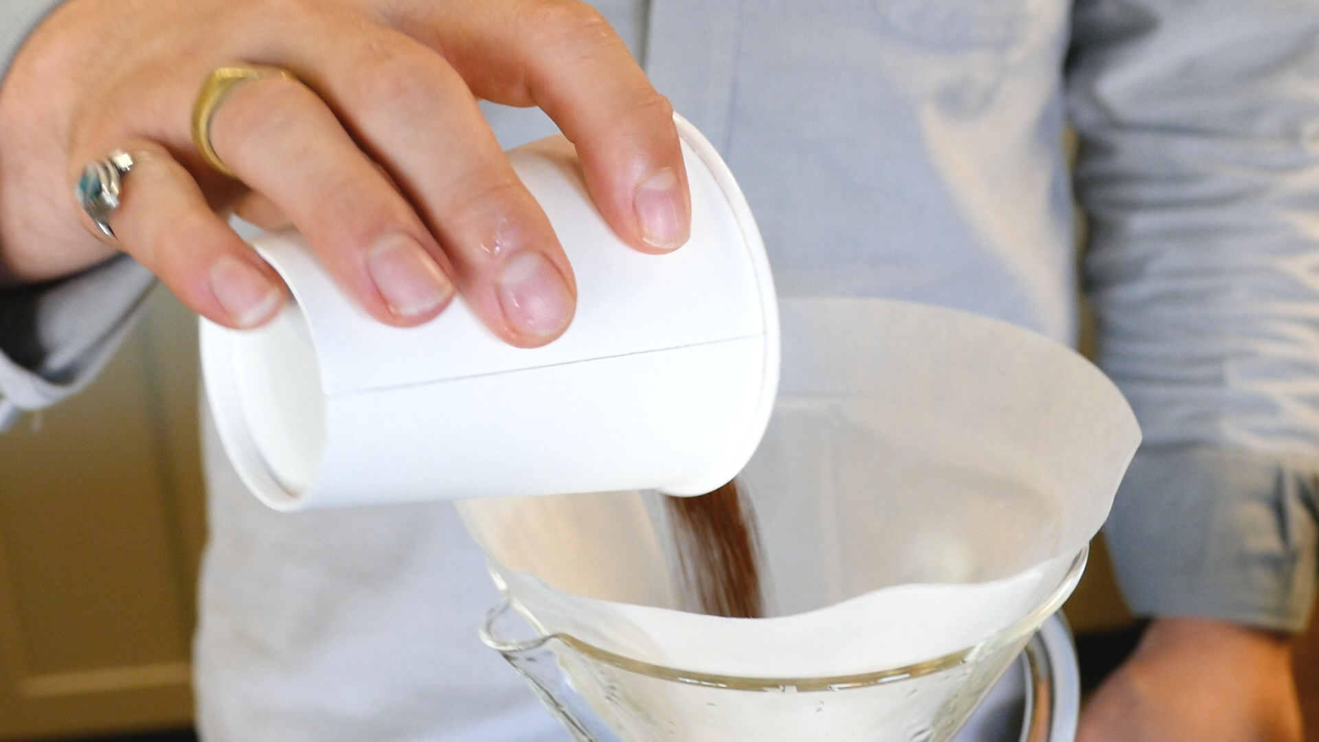 Step 3: Add 50 Grams of Coffee