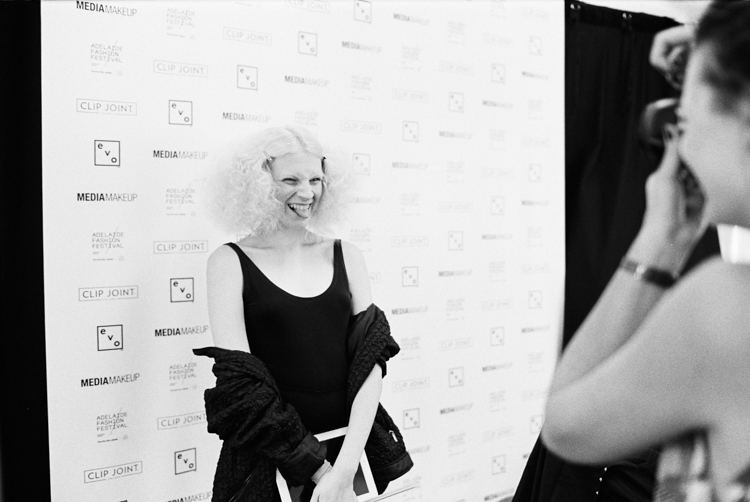 adelaide fashion festival 2016-model having her photo taken