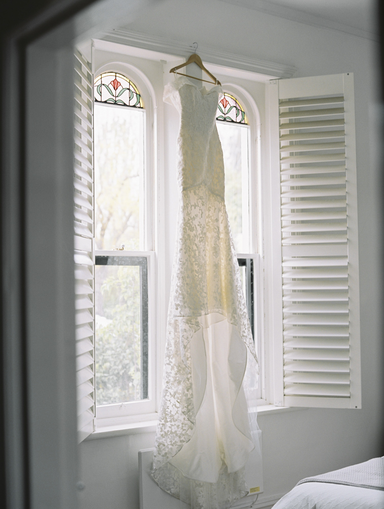 Barossa Valley Wedding Photography - dress hanging near window