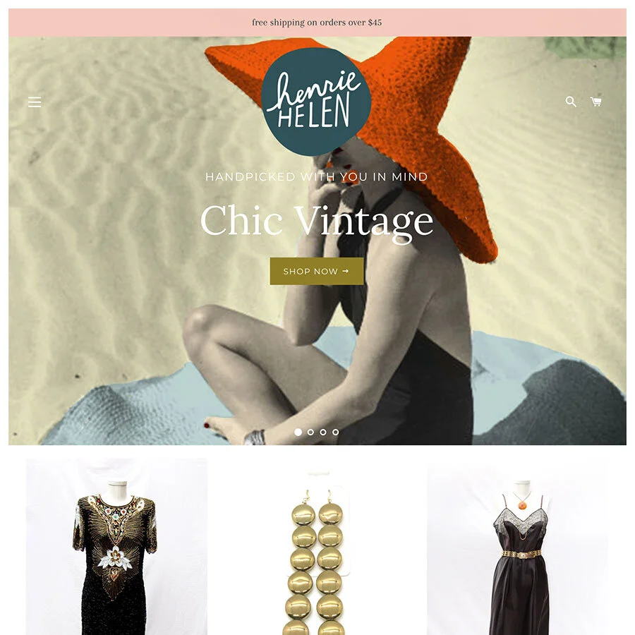  Online retail store for a vintage brand specializing in bespoke wares for the modern woman.  
