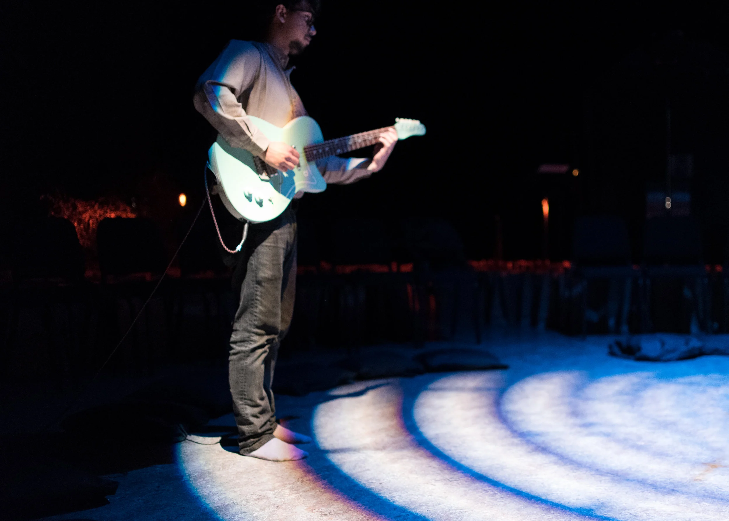Matthew Ariaratnam in Ponies Under Darkness. photo by Andi Icaza