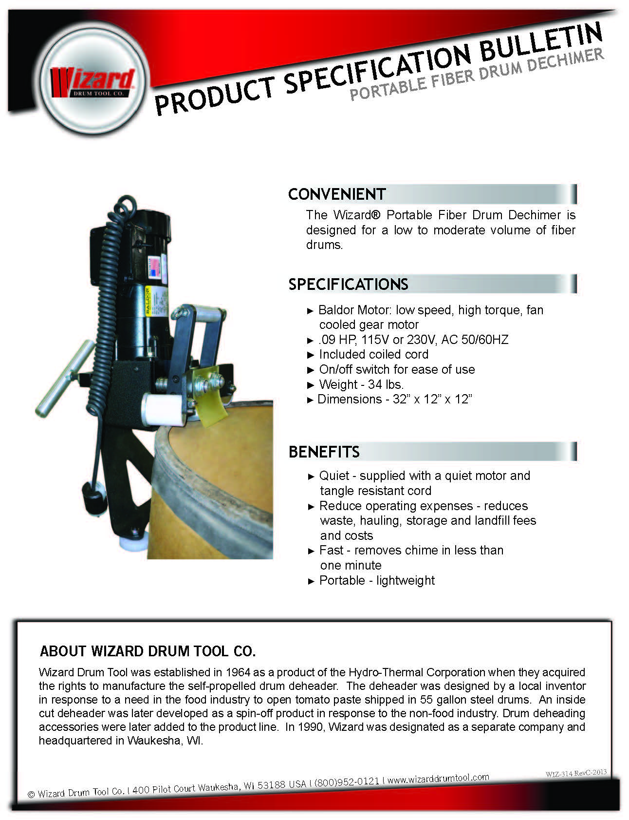 PORTABLE FIBER DECHIMER BULLETIN