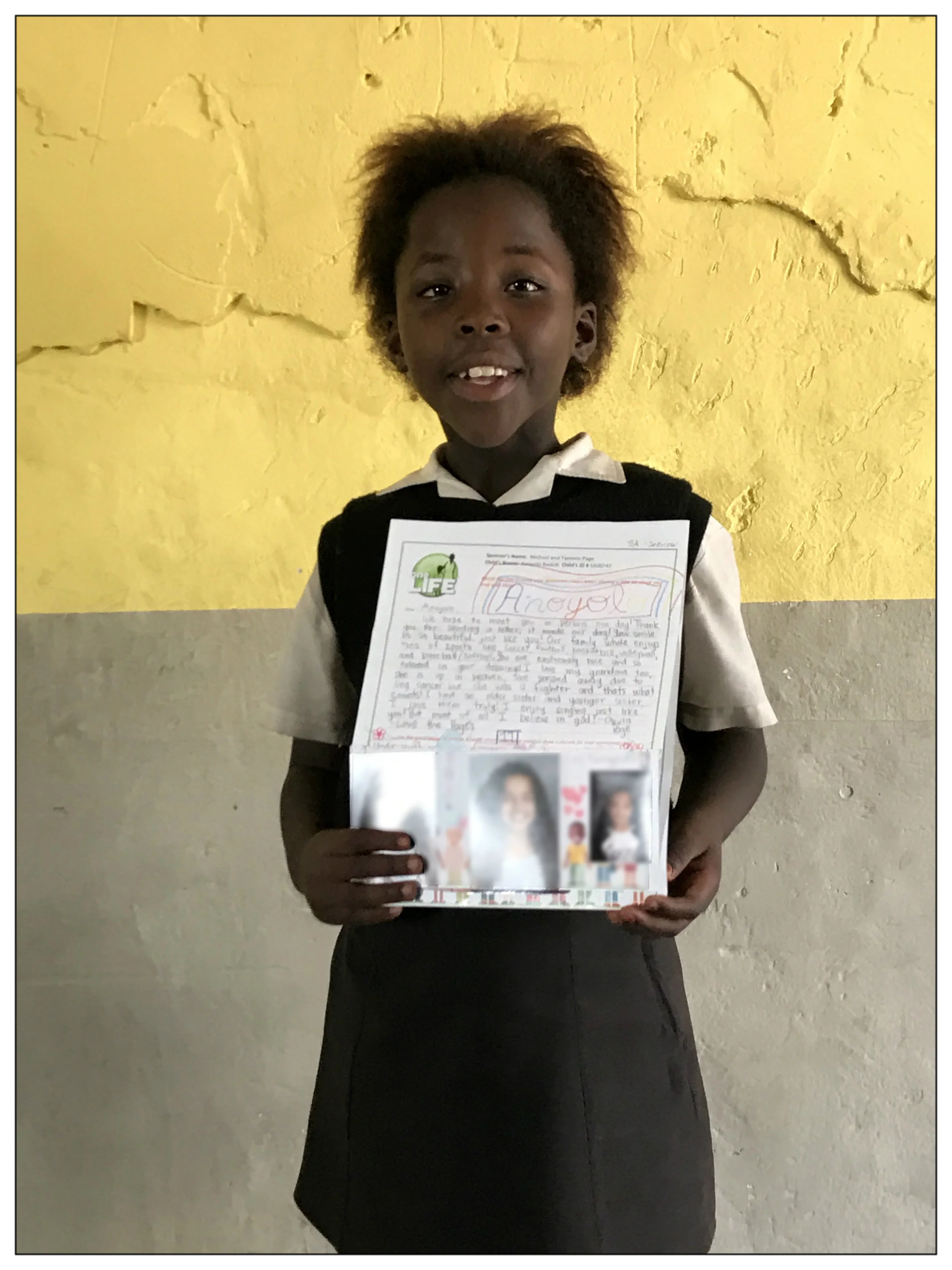 In South Africa, Anoyo was very excited to recently receive a letter from her sponsor. At Homework Club she excitedly read it out loud to all her friends.