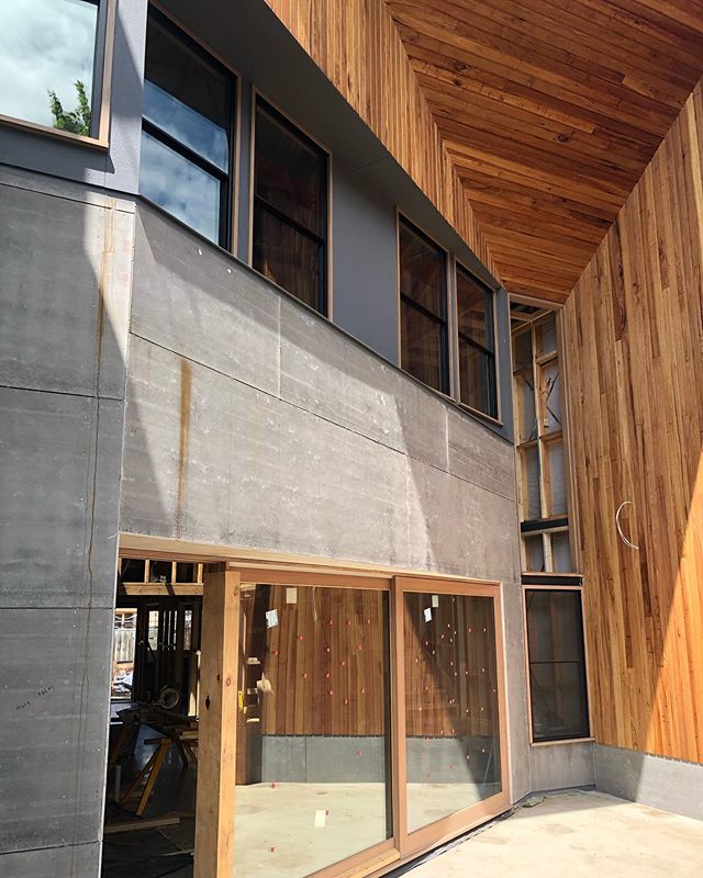 Hotham Residence: scaffolding down - terracotta facade about to start by @camsonhomes #house #terrace #architecture #australianarchitecture