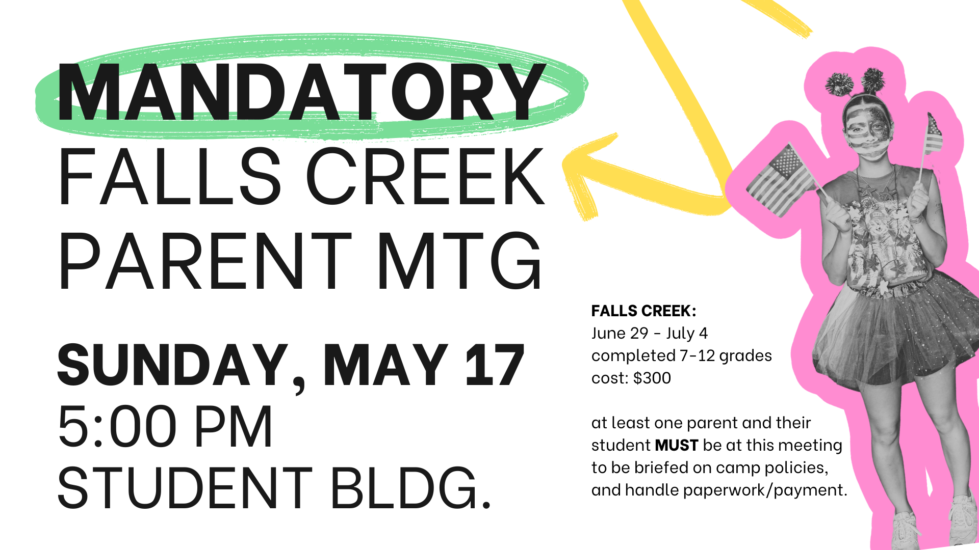 Mandatory Falls Creek Parent Meeting