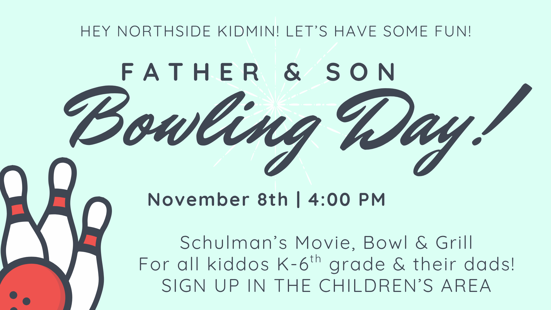 Father &amp; Son Bowling Day