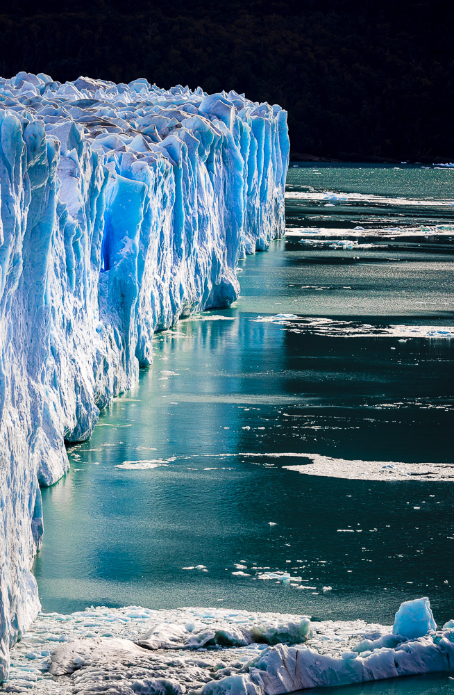 Towering ice wall