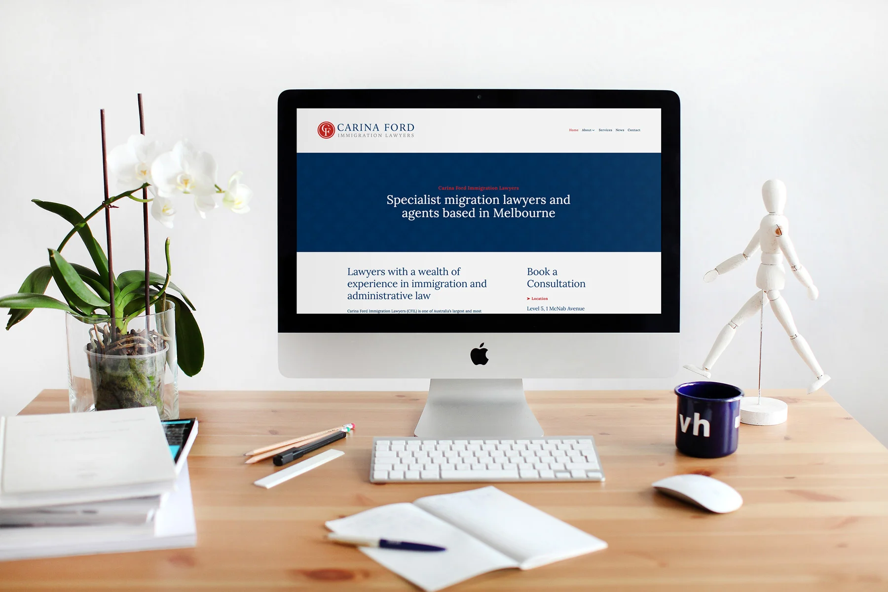 We focused on a copy-driven website that highlights the work and the team behind Carina Ford.