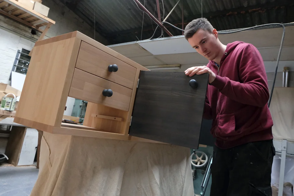 Cubed Quatro with 6 drawers and 2 doors under construction