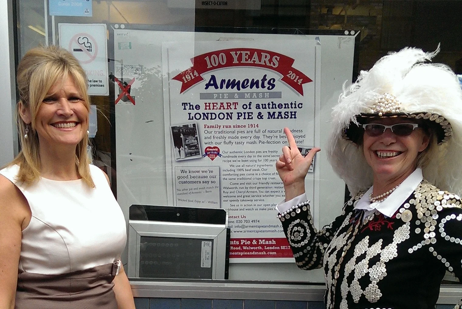 Book signing at Arments Pie and Mash Shop