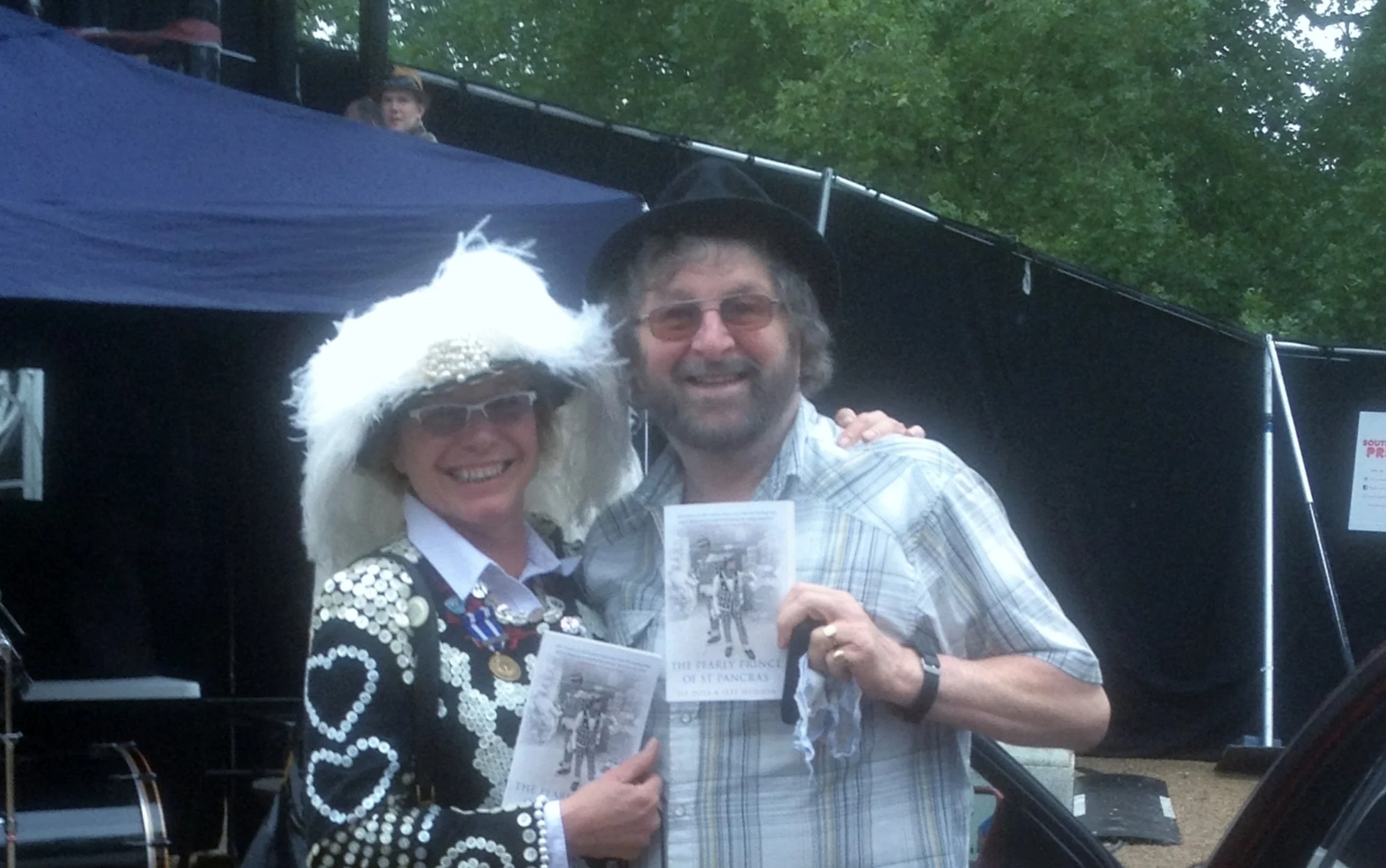 Presenting Chas and Dave with a copy of dad's book