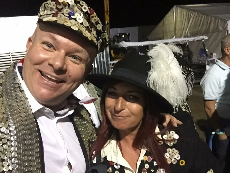John with the Pearly Princess of St Pancras Karan