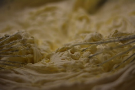 2. The cream has thickened.