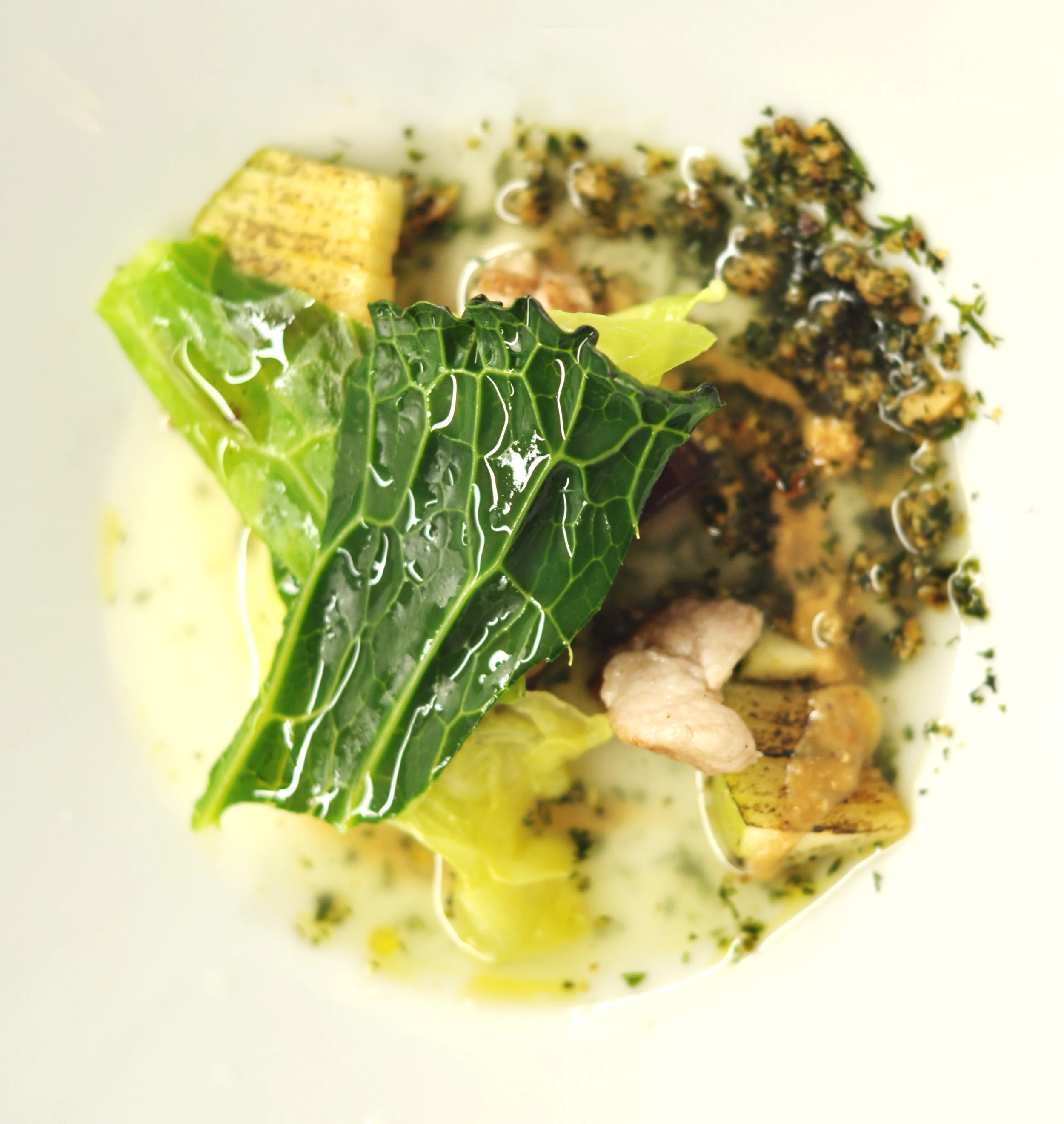 Cabbages, Veal Sweetbreads and Whey