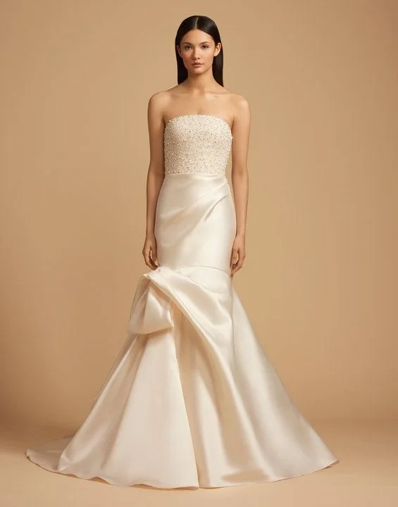 Style 4858 Penelope Allison Webb bridal gown - Ivory mikado asymmetrically draped fit to flare bridal gown, Pearl and crystal encrusted bodice with crescent neckline, asymmetrical pickups, chapel train (1).jpeg