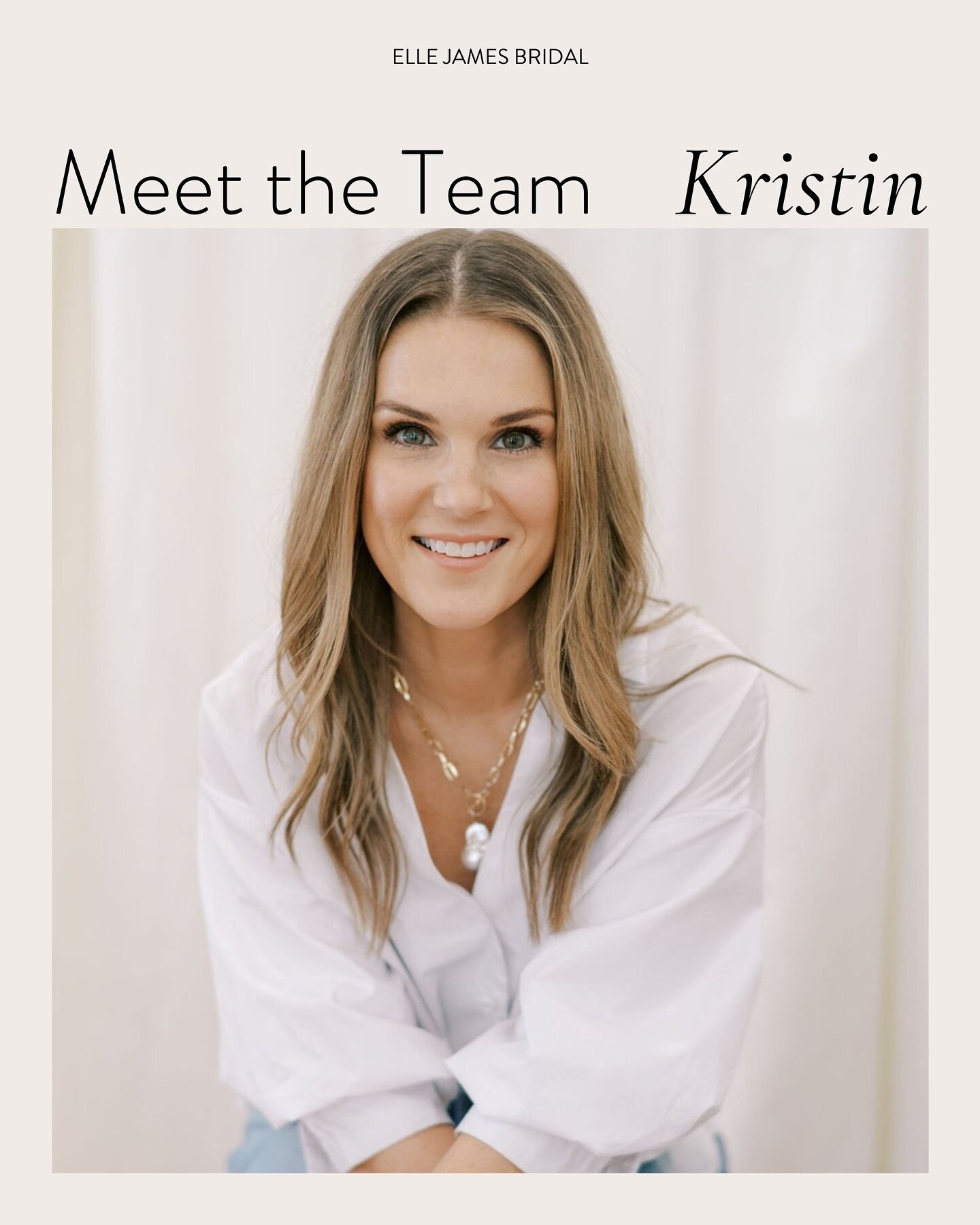 MEET THE TEAM | @kristinpanetta
- Owner at Elle James Bridal 🤍 -

𝗖𝗼𝗳𝗳𝗲𝗲 𝗼𝗿𝗱𝗲𝗿: It&rsquo;s always different depending on my mood and the weather but I always love a latte (hot or iced) with two pumps of toffee nut.

𝗣𝗲𝘁𝘀: Does 3 kids 