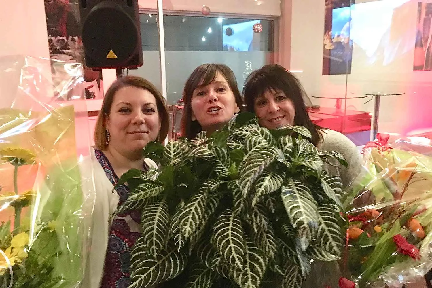 Élodie Martinez, Madeleine Parent et Linda Gravel.