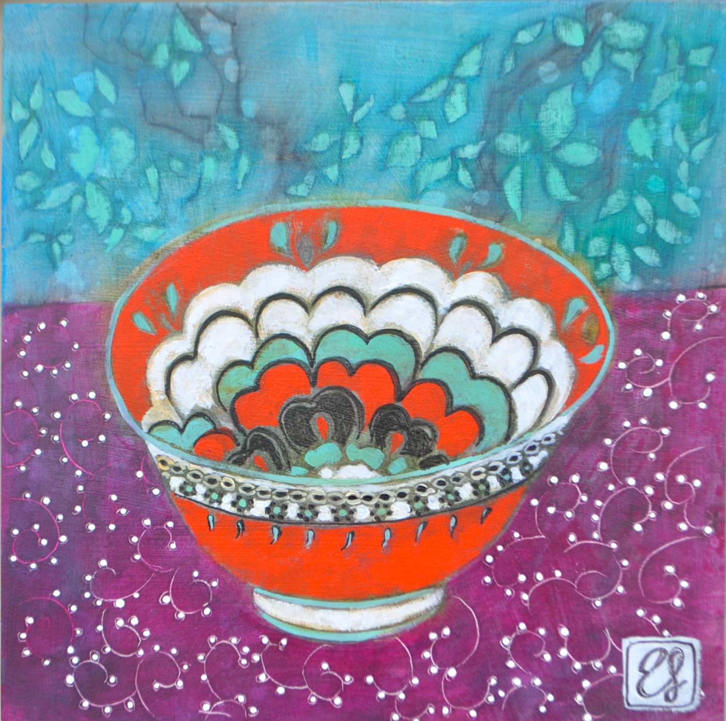 Still Life with Red Bowl