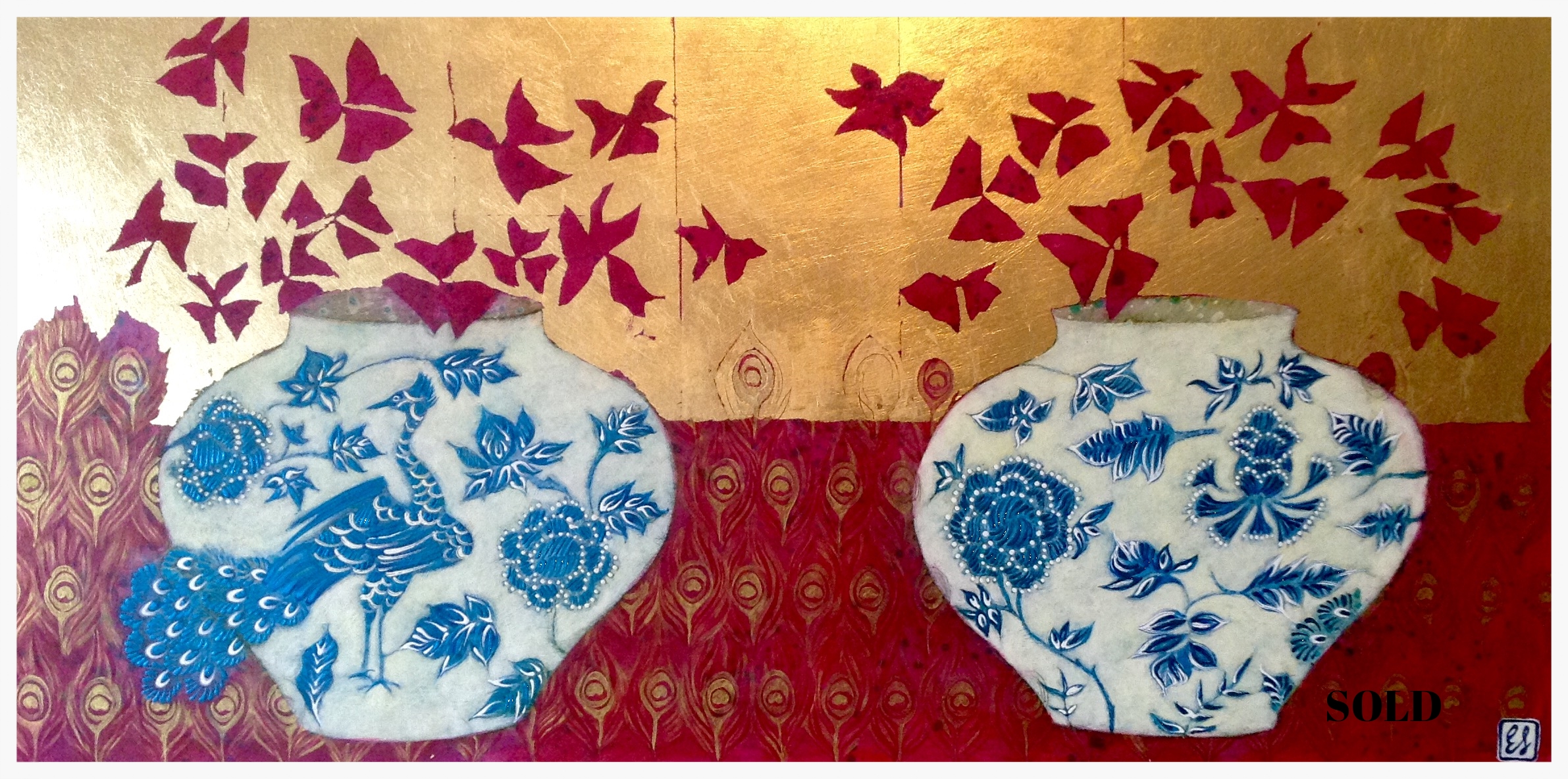 Peacock Vases