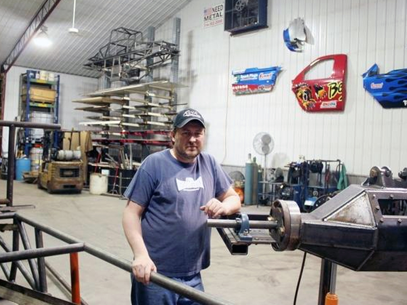 Concussion Motorsports co-owner Rich Inman is shown in his shop in Ellis Grove on Monday. Inman, along with his wife, Shannon, have built more than 20 monster trucks, including one of the biggest names in the business - Bigfoot.