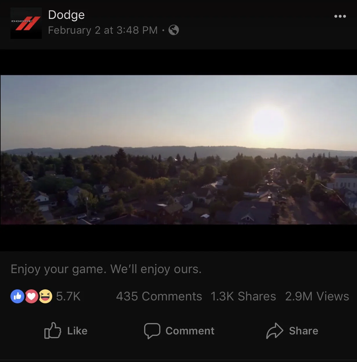  Despite no PR efforts the spot received great press and garnered nearly 3 million views on Facebook. 