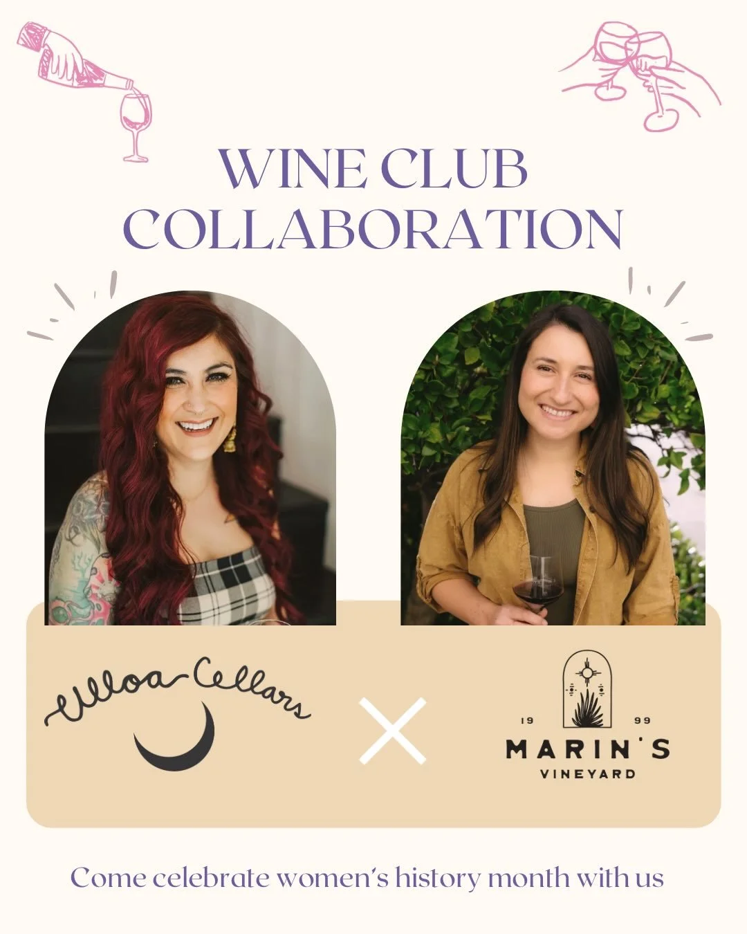 💃🏼WHO RUN THE (WINE) WORLD? GIRLS 💃🏼And we&rsquo;re here to provide one helluva woman powerhouse collaboration. 🔥🍷

This March, Ulloa Cellars X Marin&rsquo;s Vineyard are teaming up for a Wine Club collab we&rsquo;ve been dreaming about &mdash;