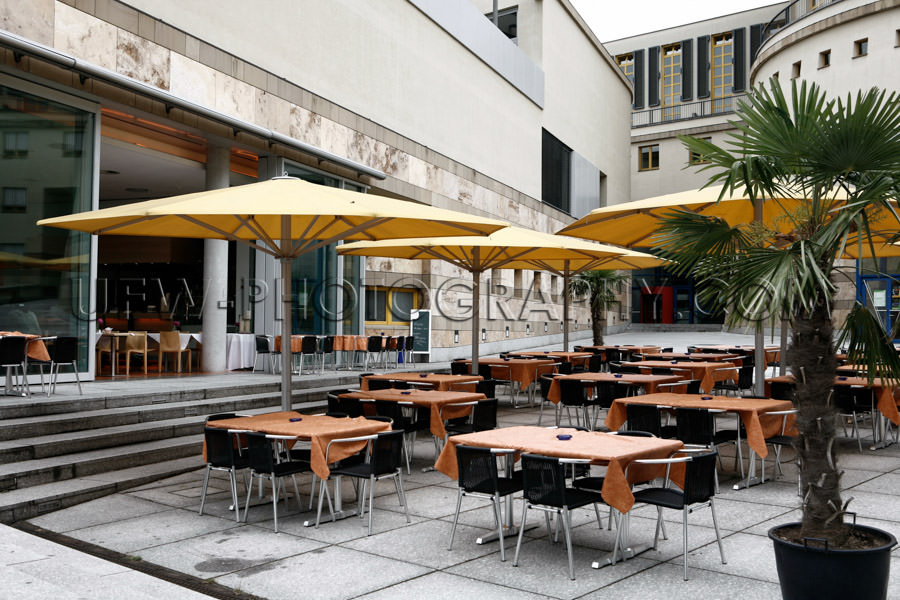 Elegant outdoors restaurant bistro sidewalk cafe patio modern ar