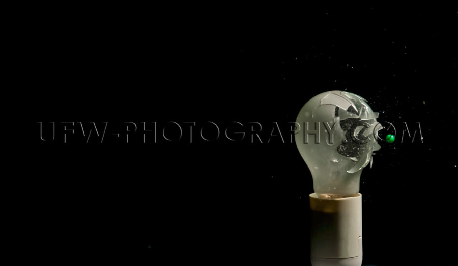 Light bulb glass incandescent tungsten smashed explodes destroye