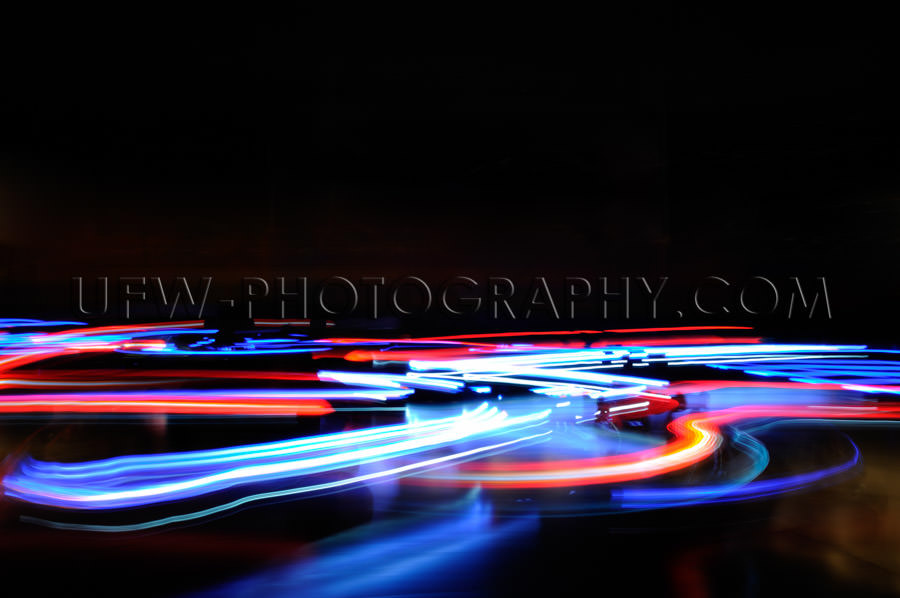 Abstract blue red horizontal lights traffic motion blur Stock Im