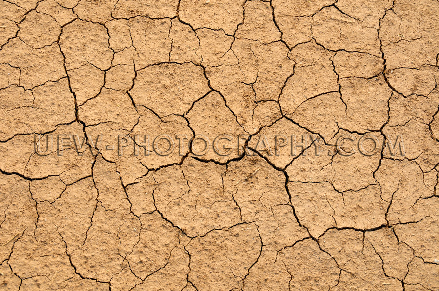 Cracked dry parched brown soil full frame background Stock Image
