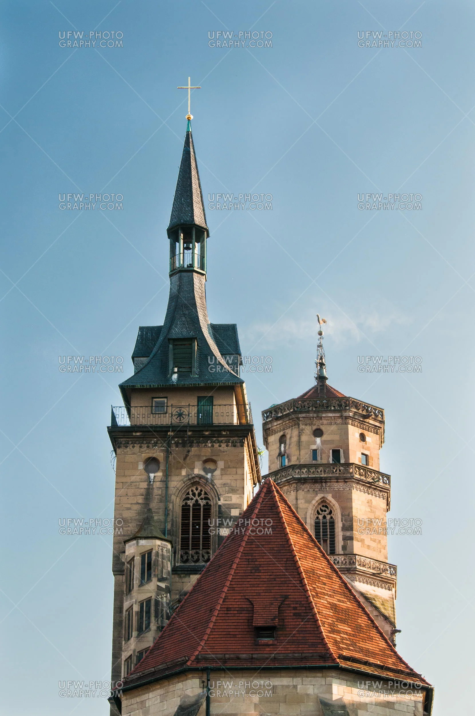 Nahaufnahme Stiftskirche Stuttgart