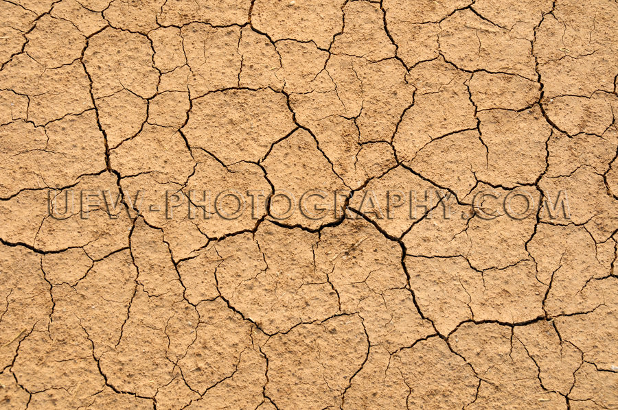 Gesprungen Trocken Ausgetrocknet Braun Boden Vollformat Dürre T