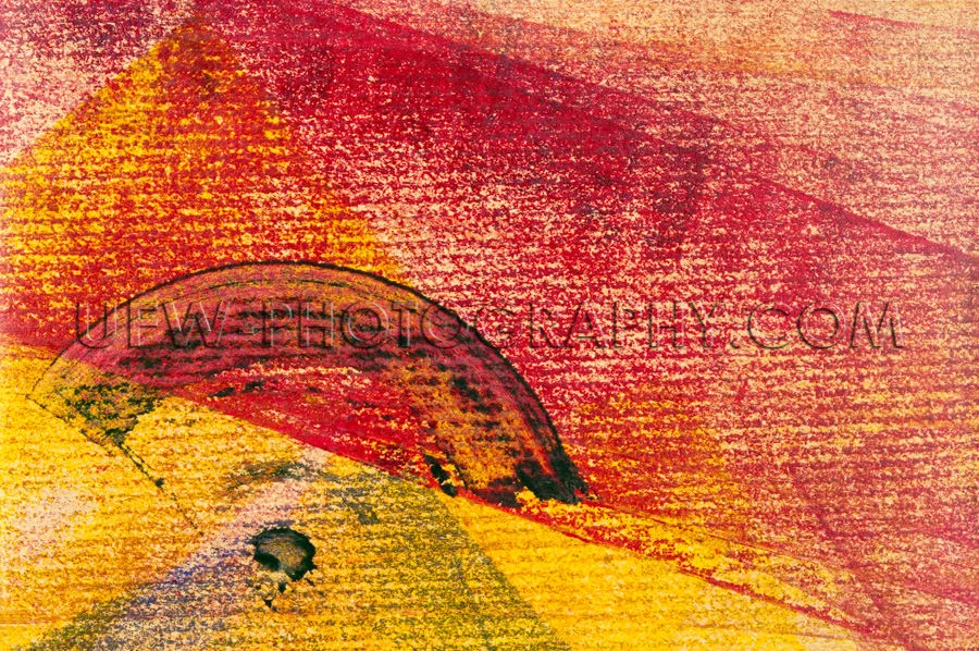 Abstrakt Rot und Gelb Gemusterter Hintergrund Querformat Stock F