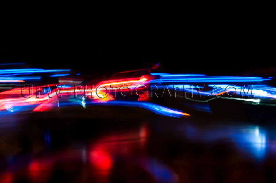 Abstrakte Lichter Bewegung Verkehr Rot Weiß Blau Bewegungsunsch