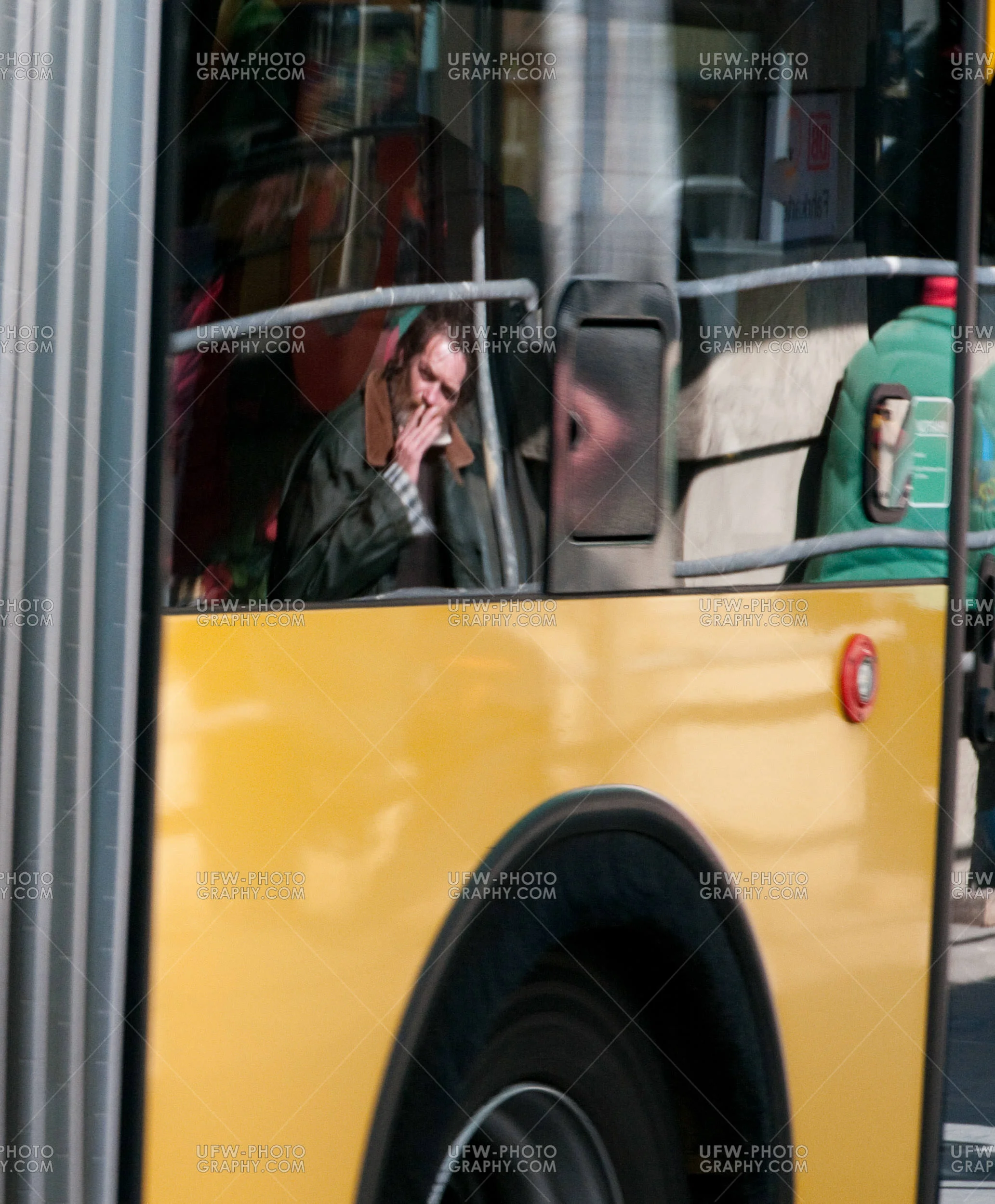 Abstrakt Verkehr Spiegelung Auto Bus