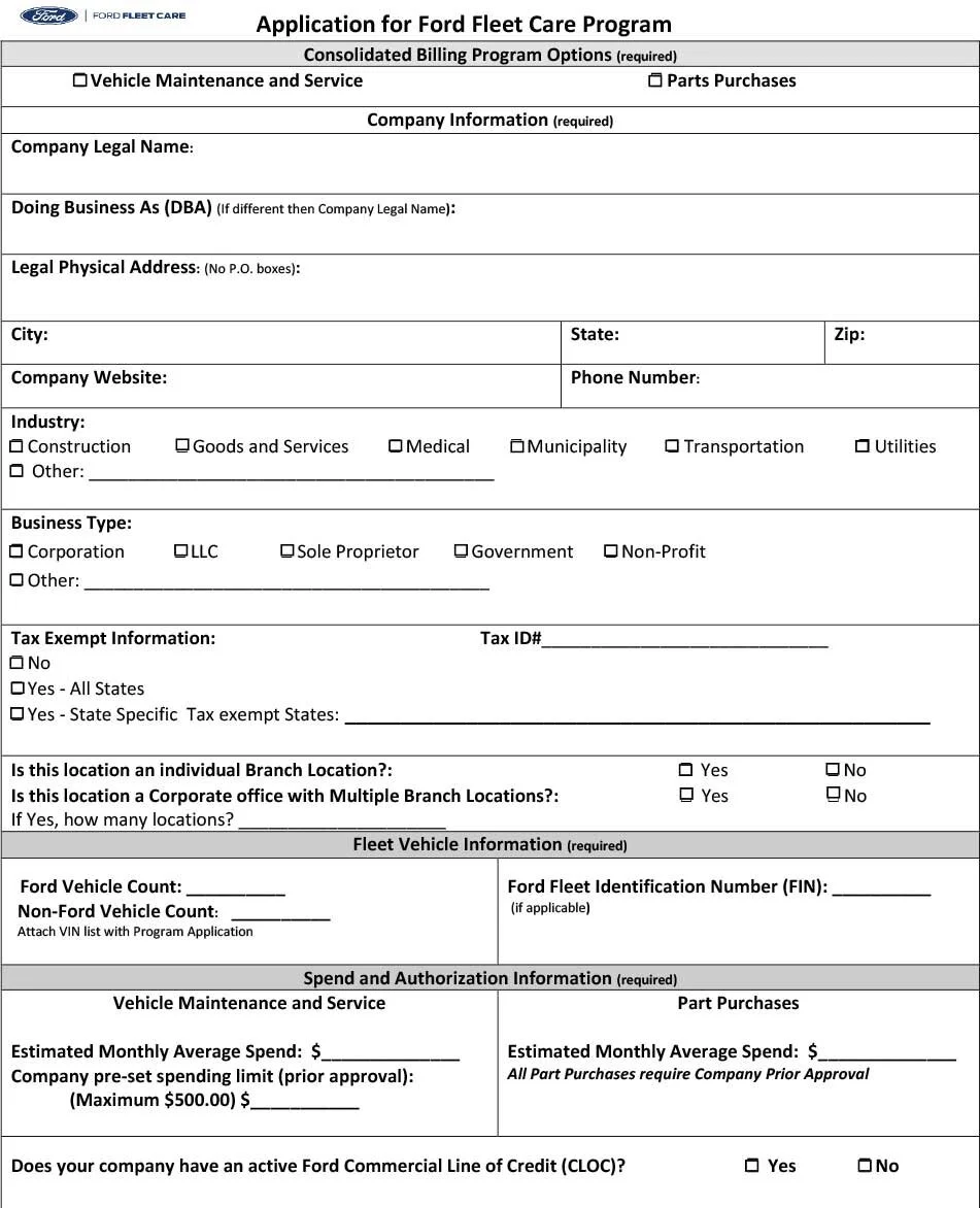 ford company parts on Program Application For Ford Fleet Care Programs 877 Nj Parts Auto Parts Delivery For Nj Ny Pa